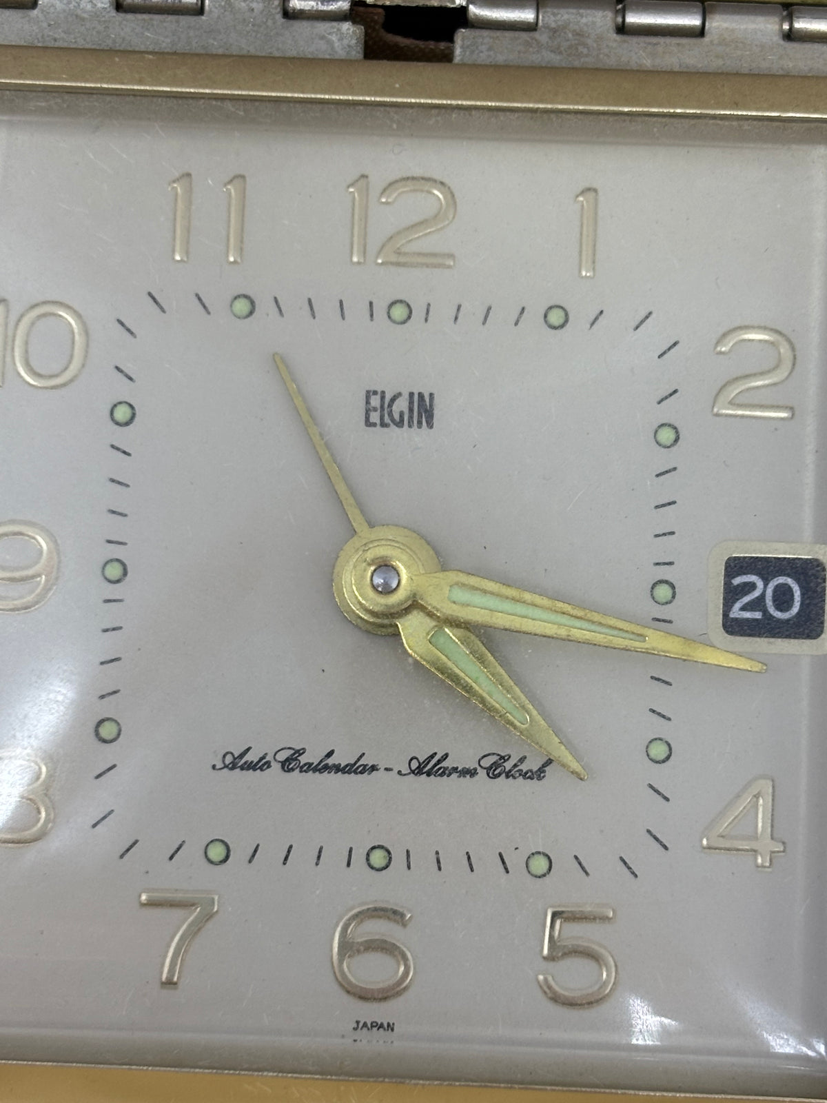 Mid-Century Elgin Mechanical Travel Alarm Clock
