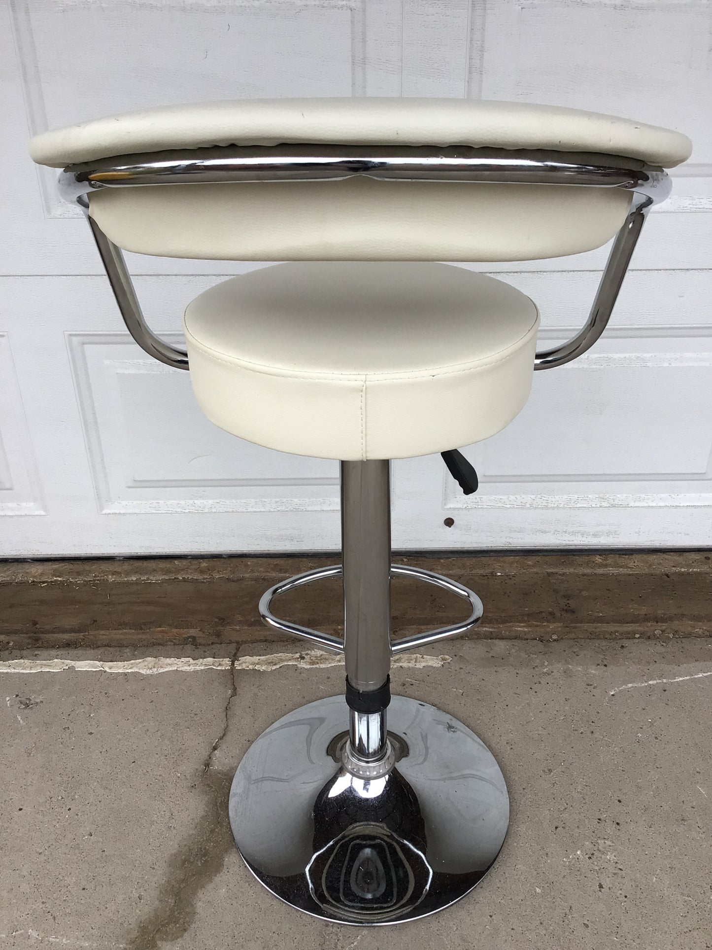 Bar Stool with White Cushion