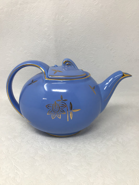 Vintage Hall Periwinkle Hook Cover Teapot