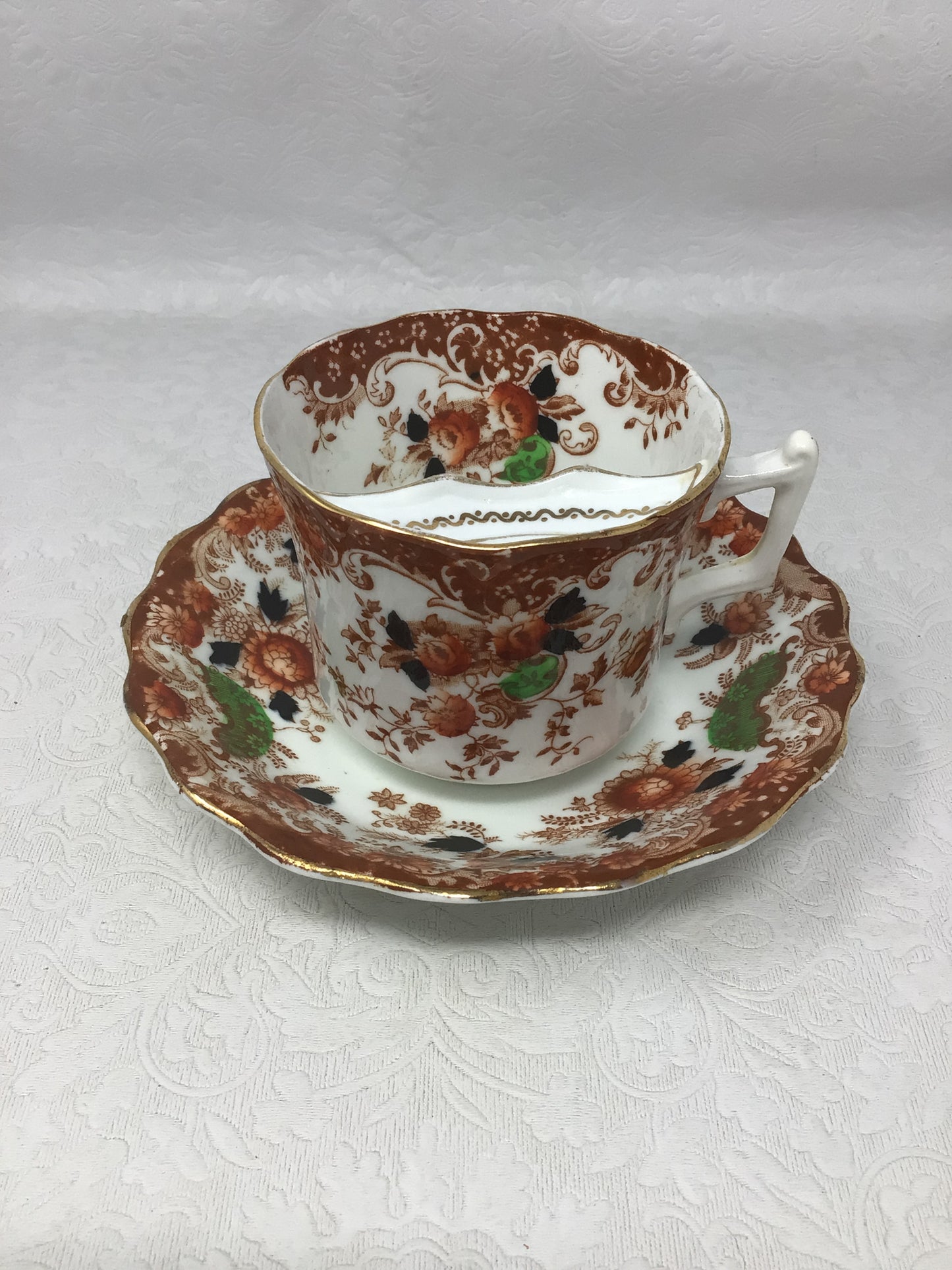 Antique Moustache Cup & Saucer