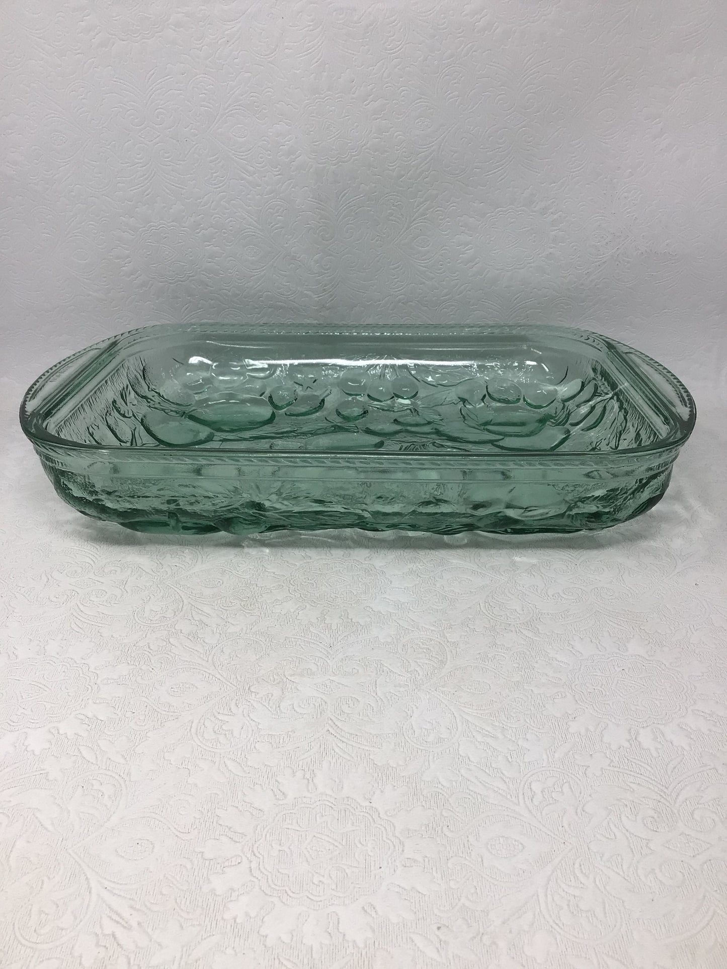 Vintage Libby Green Glass Casserole Dish
