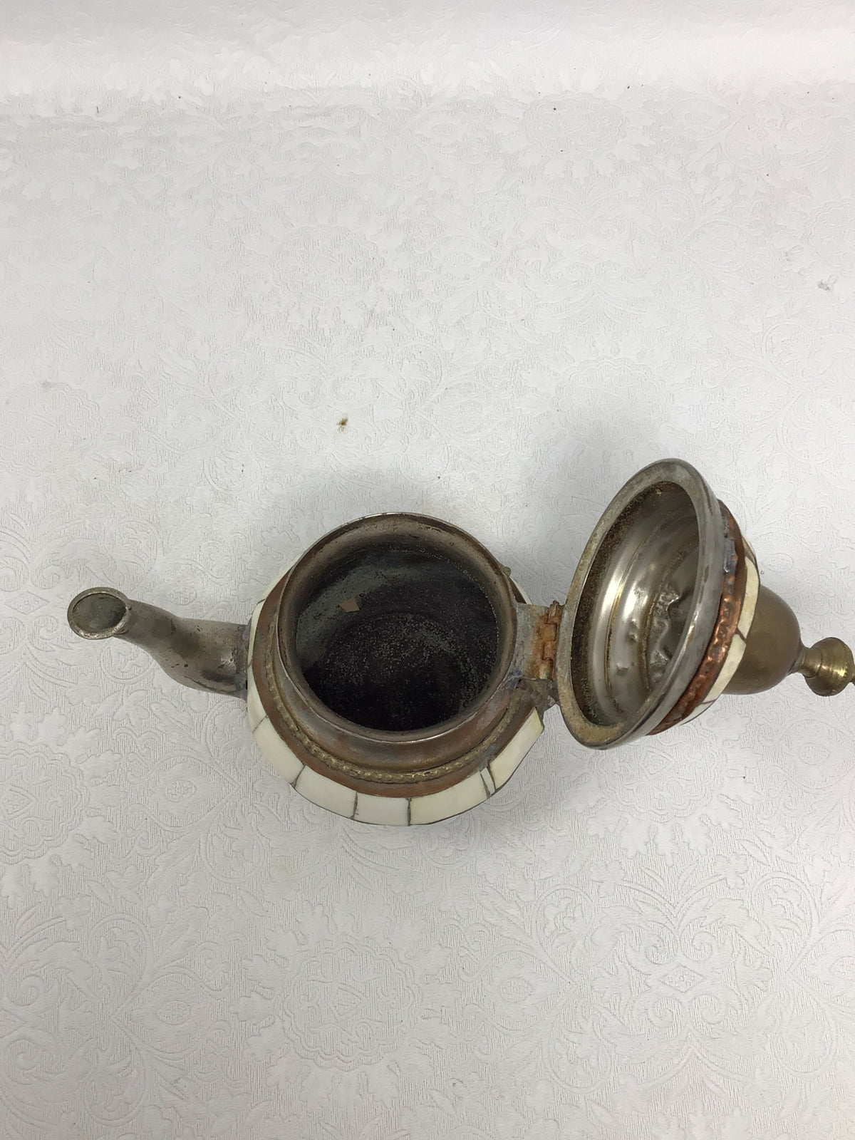 Vintage Moroccan Handmade Metal Teapot
