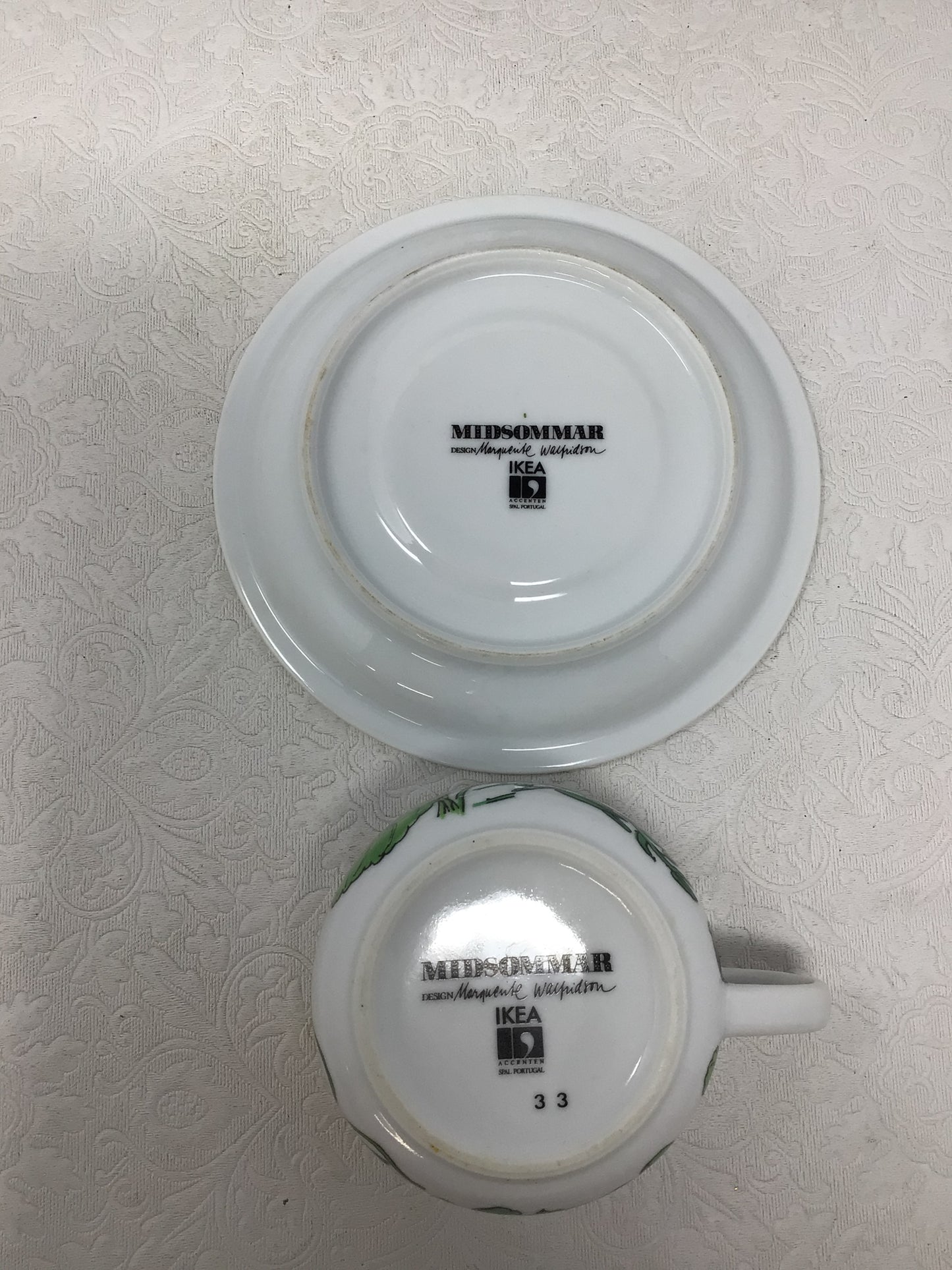 Vintage 1970s IKEA Midsommar Cup and Saucer Set