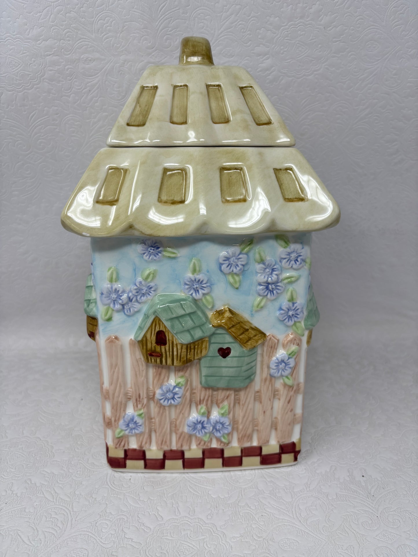 Gibson "Home Sweet Home" Ceramic Birdhouse Cookie Jar