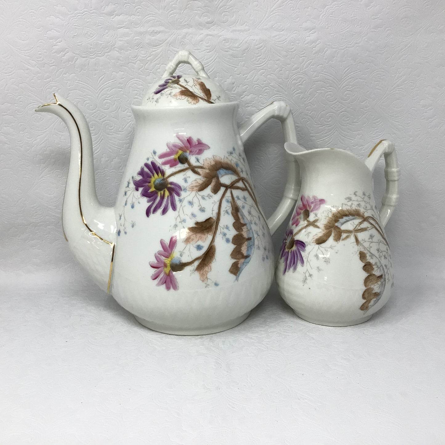 Vintage Gutherz Limoge Handpainted Tea Set.