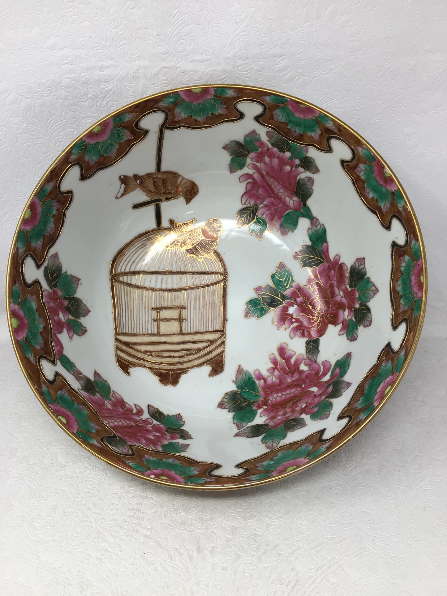 Decorative Bowl with Birdcage Design