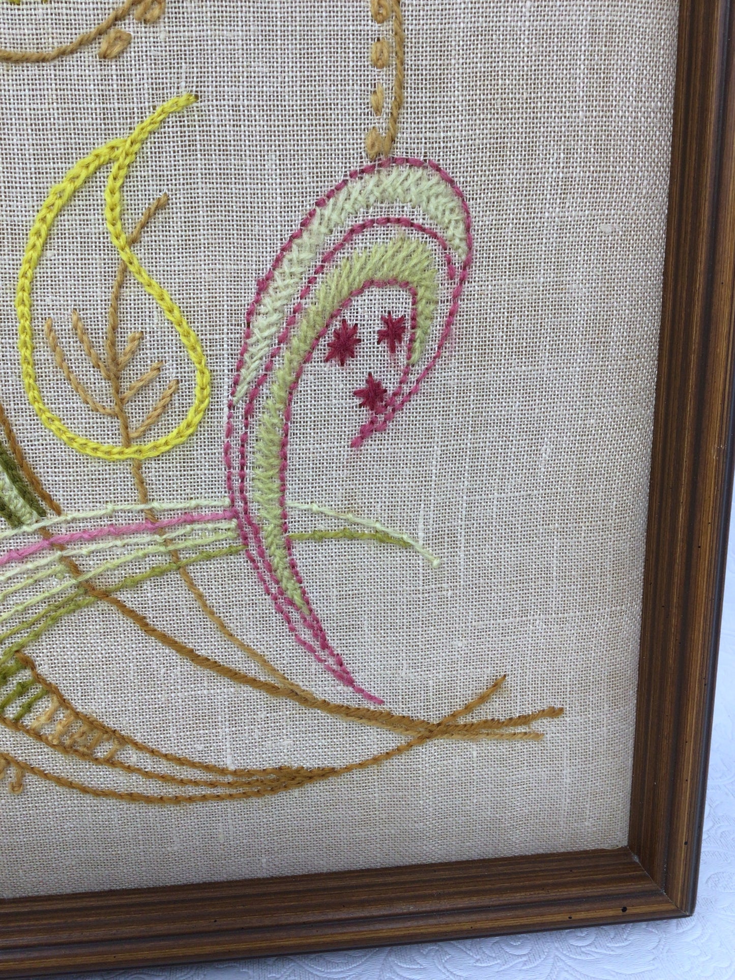 Framed Floral Embroidery
