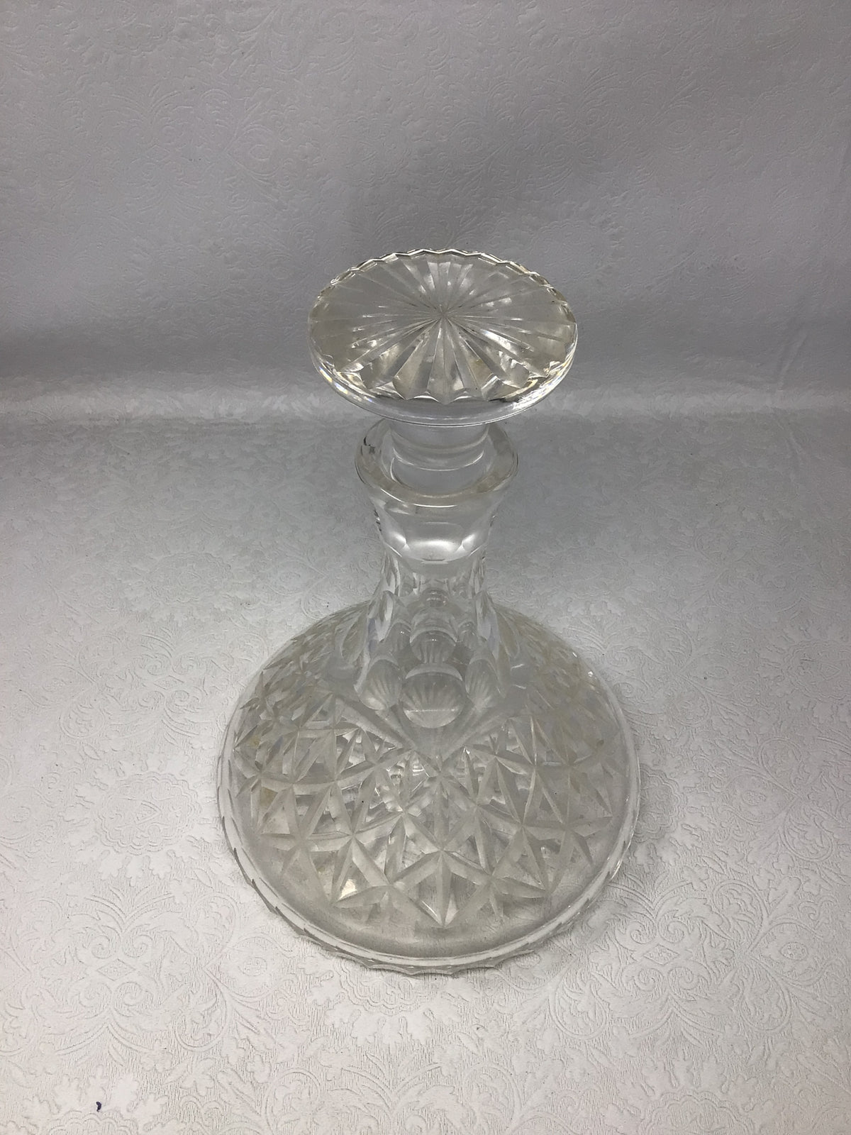 Vintage Lead Crystal Ship's Decanter