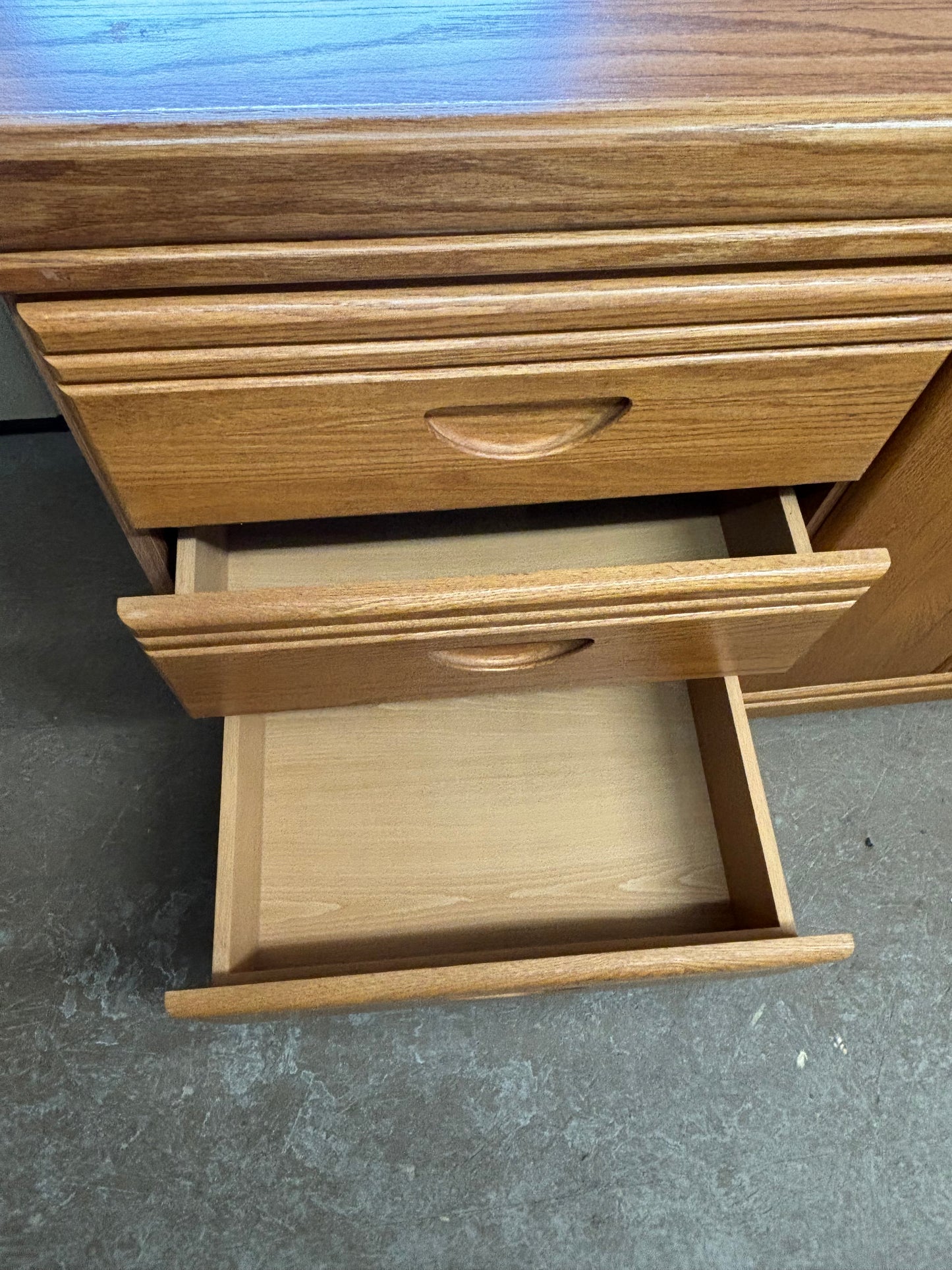 Oak Dresser With Mirror