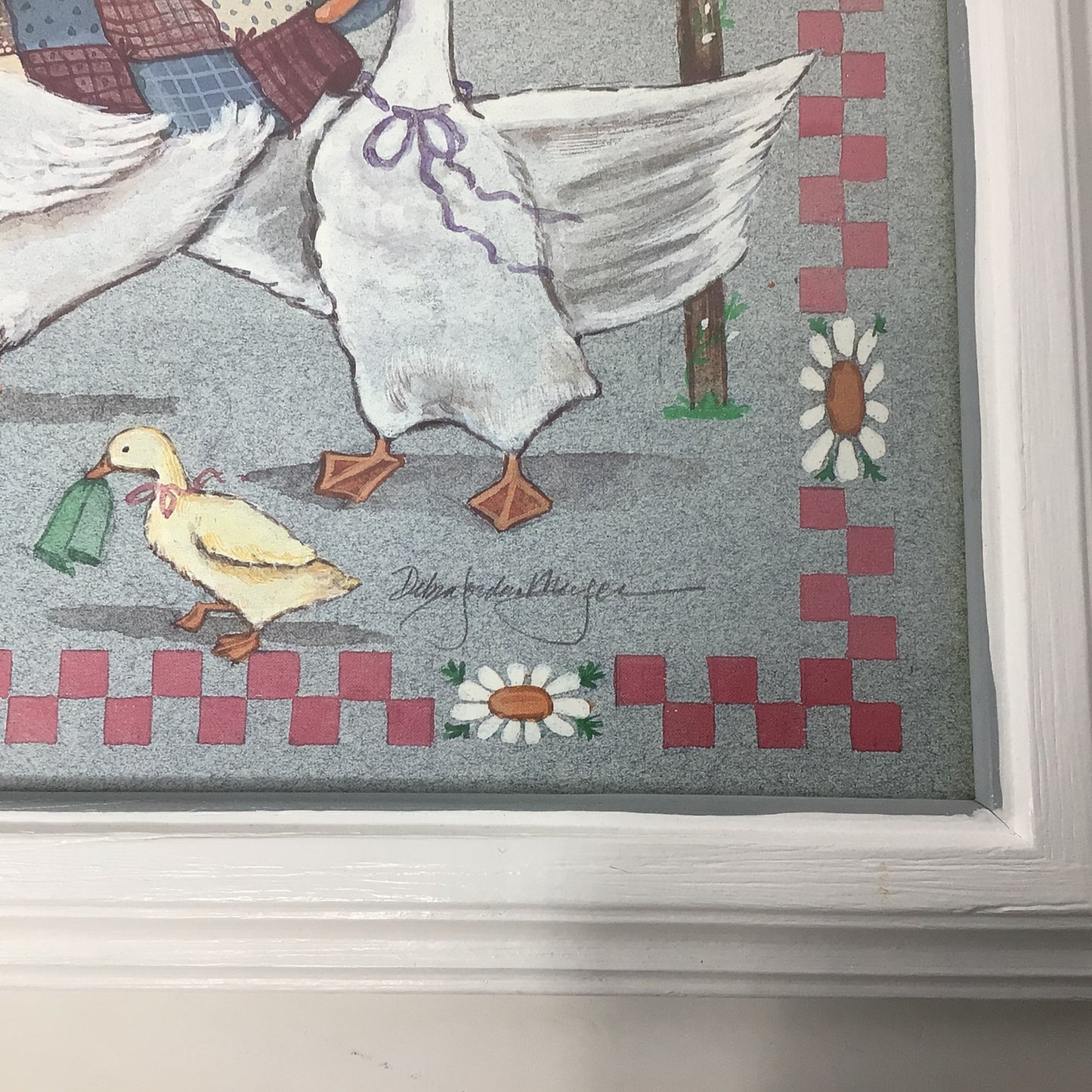 “Our Laundry Has the Latest Dirt” Framed Duck Picture