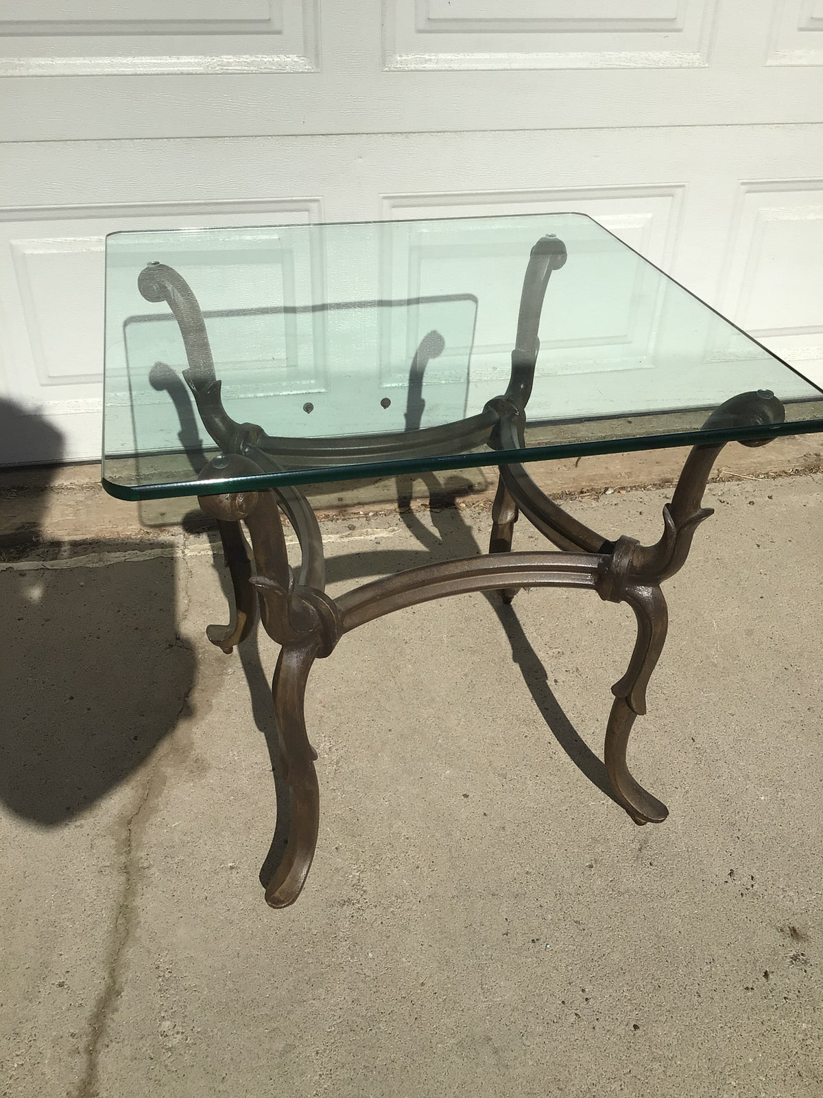 Glass Top Side Table