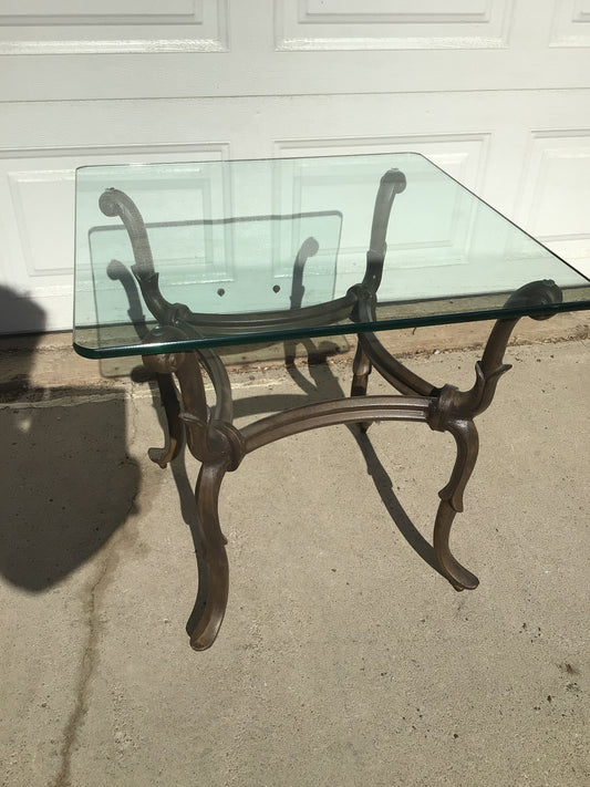 Glass Top Side Table