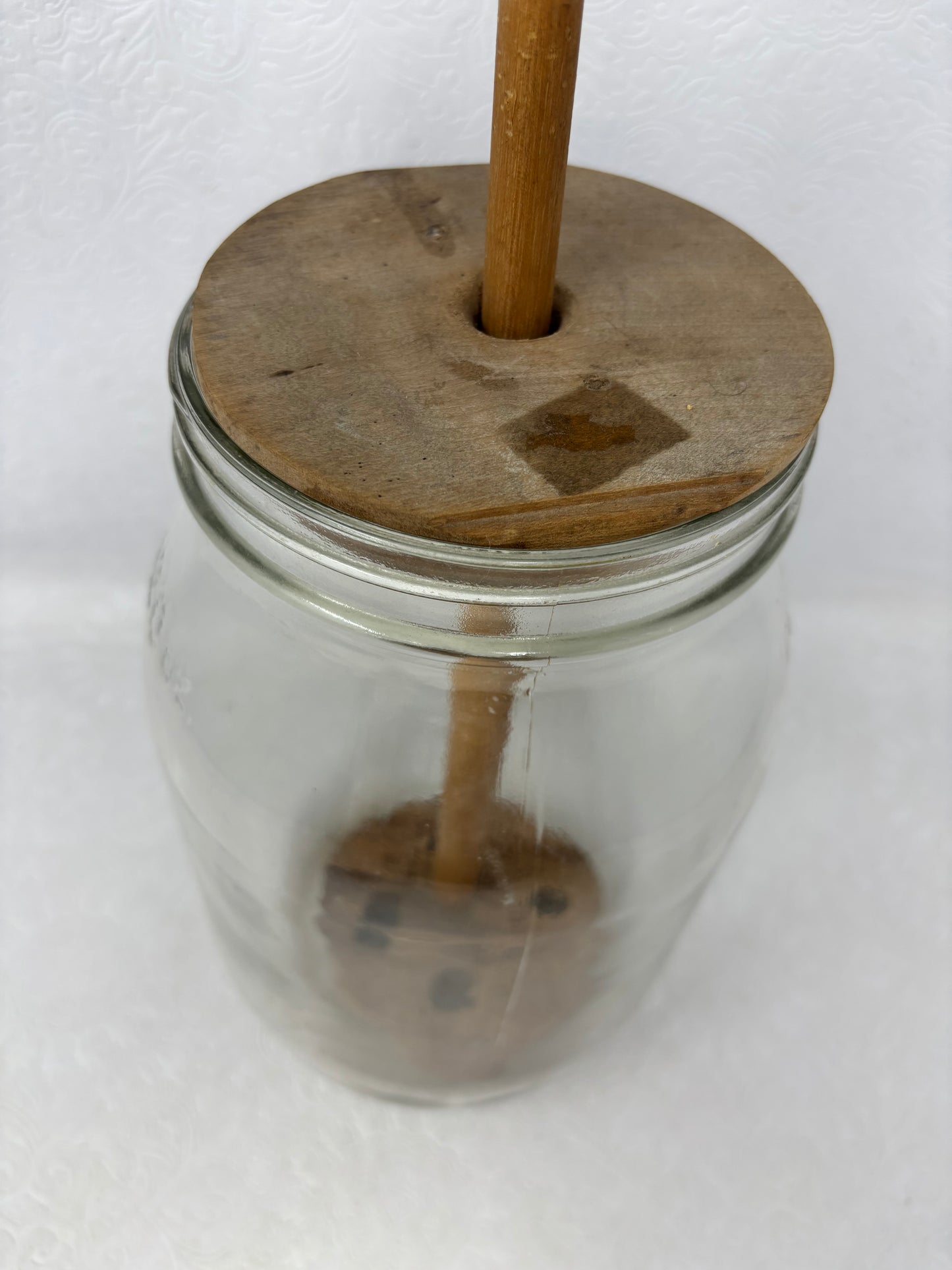 Vintage Glass Butter Churn