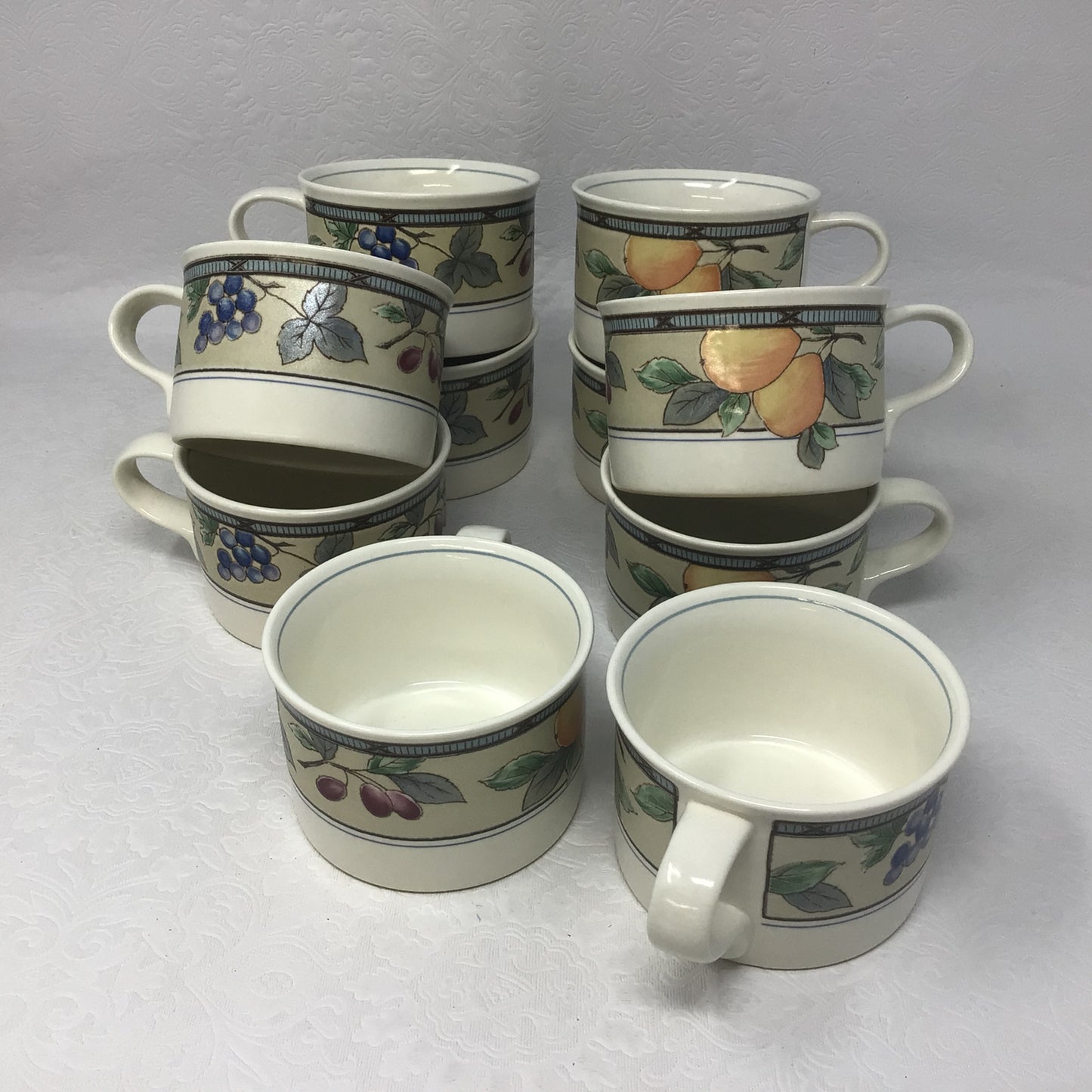 Set of 22 Mikasa Garden Harvest Cups and Plates