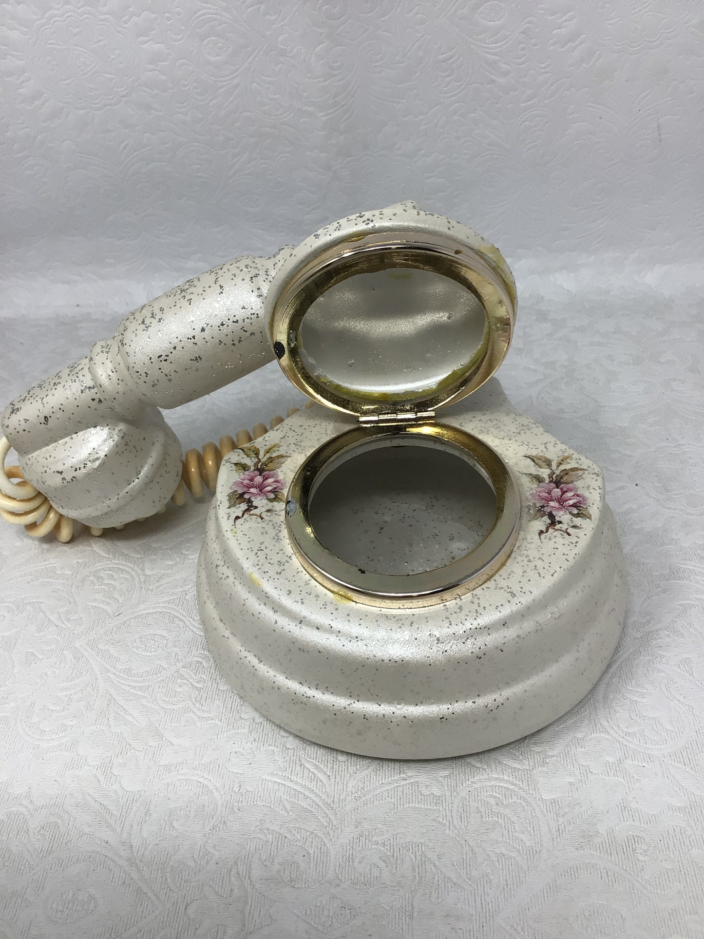 Vintage Porcelain Phone Trinket Box