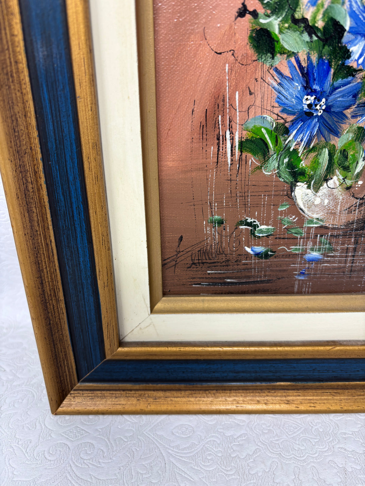 Vintage Framed Still-life Oil Painting of a Bouquet