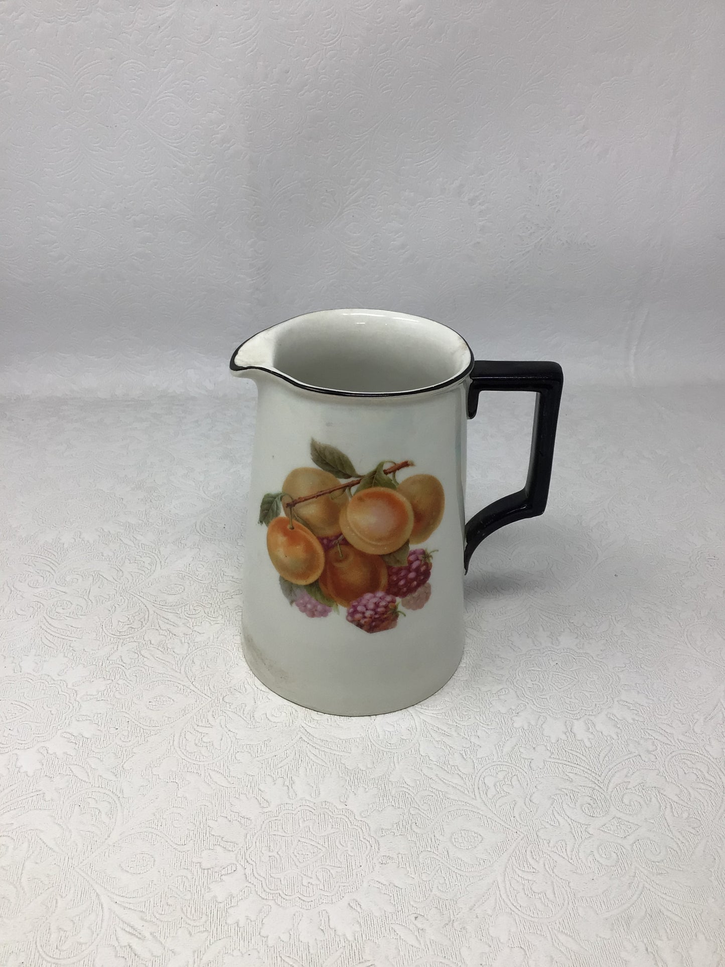 Vintage Porcelain Fruit-Motif Creamer Pitcher