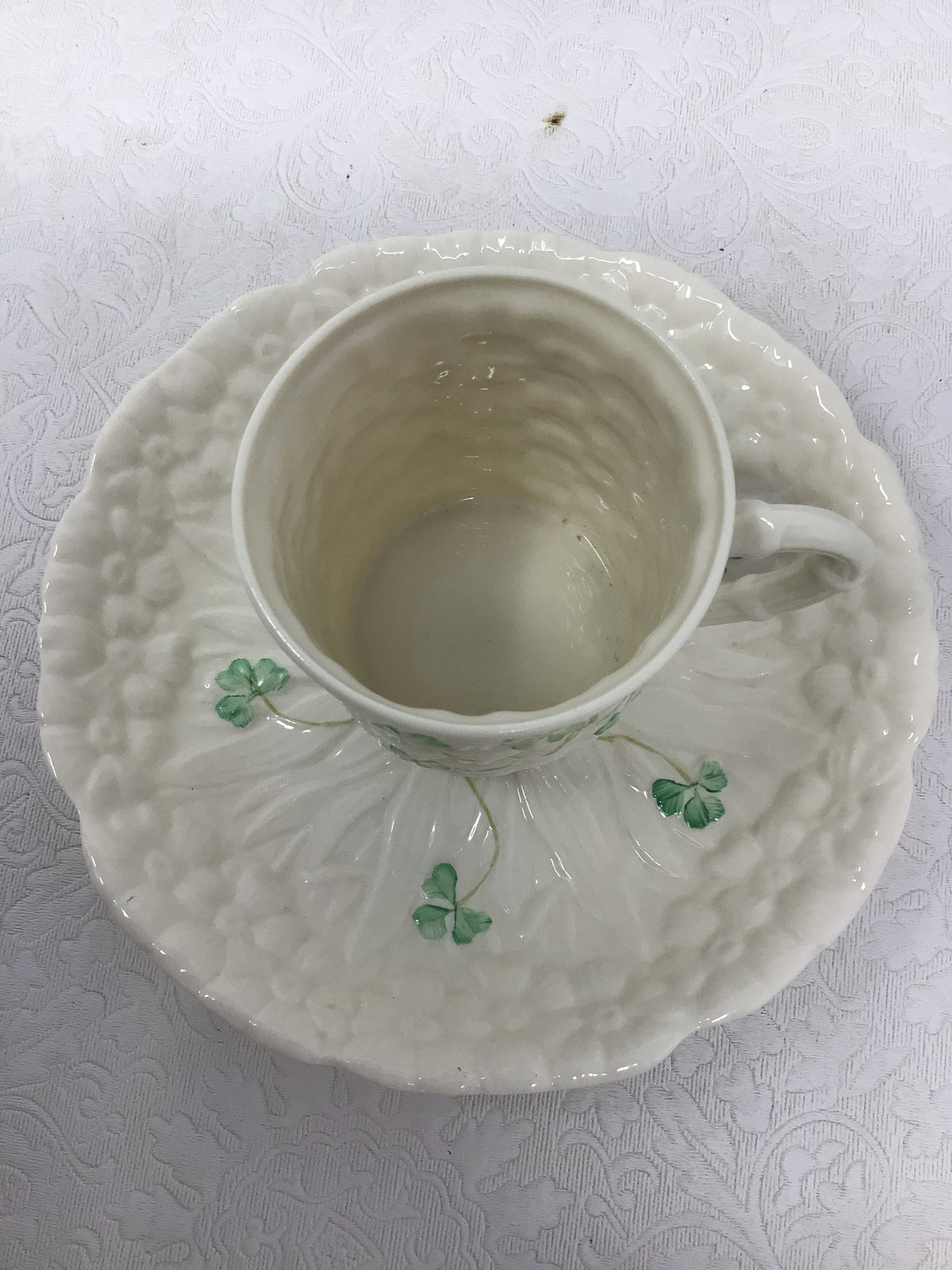 Vintage Belleek Tea Cup & Saucer