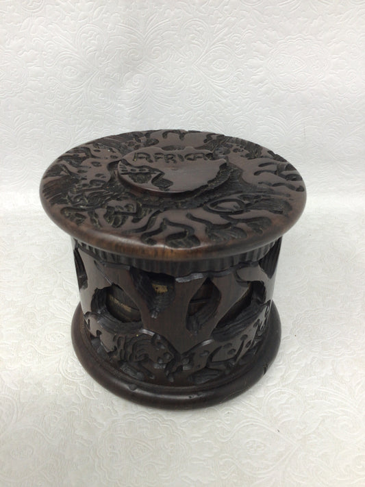 Hand-Carved African Wooden Coasters