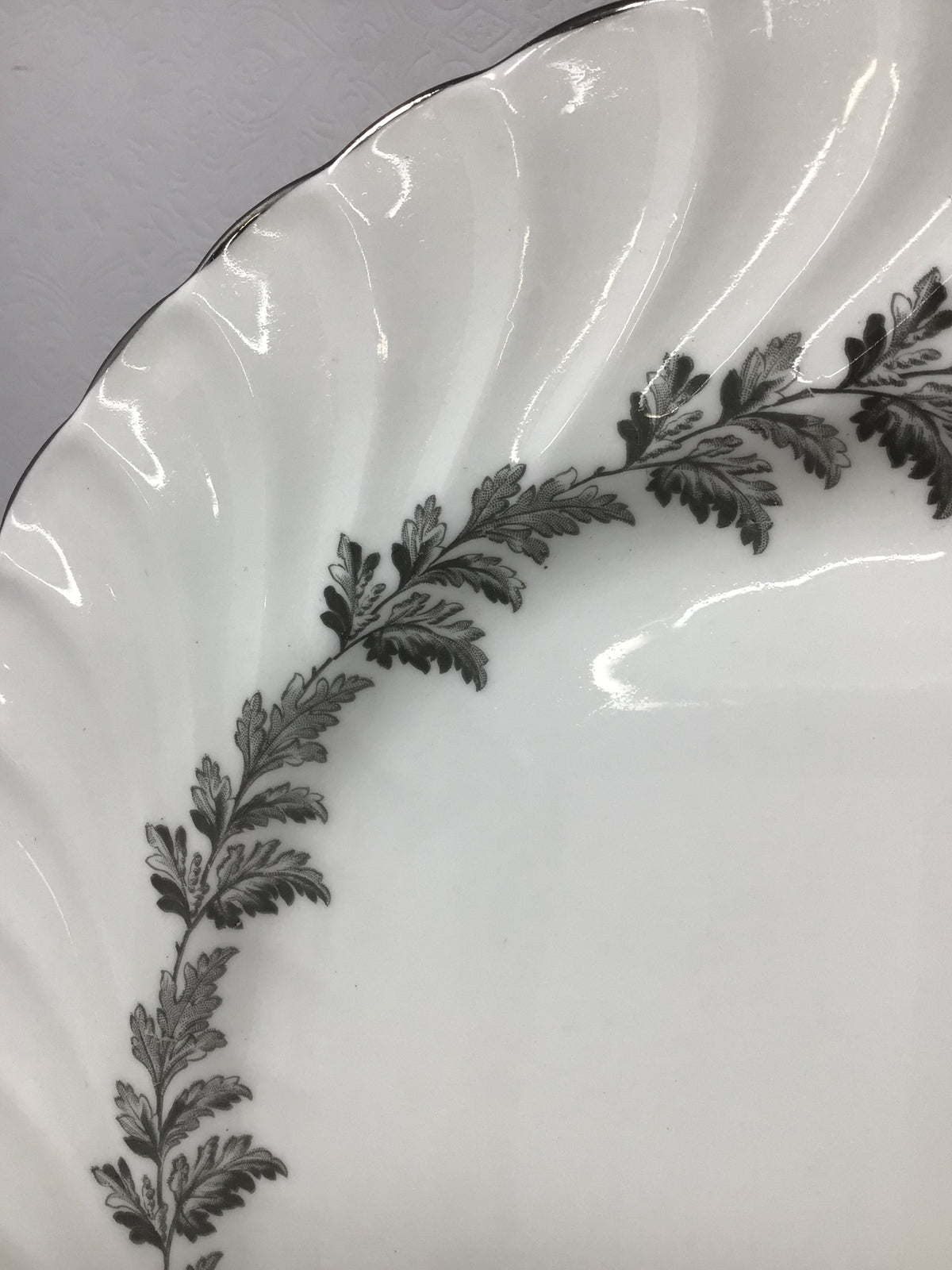 Aynsley “Oak Leaf” Grey 15.5” Platter
