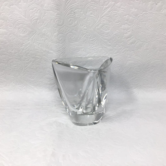 Vintage Val St-Lambert Triangle Crystal Vase