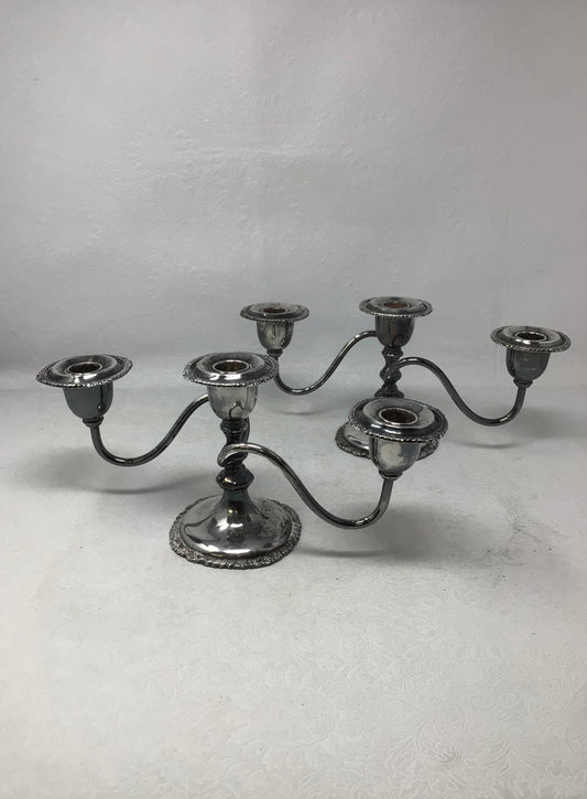 Elegant Silver Plated Candelabra