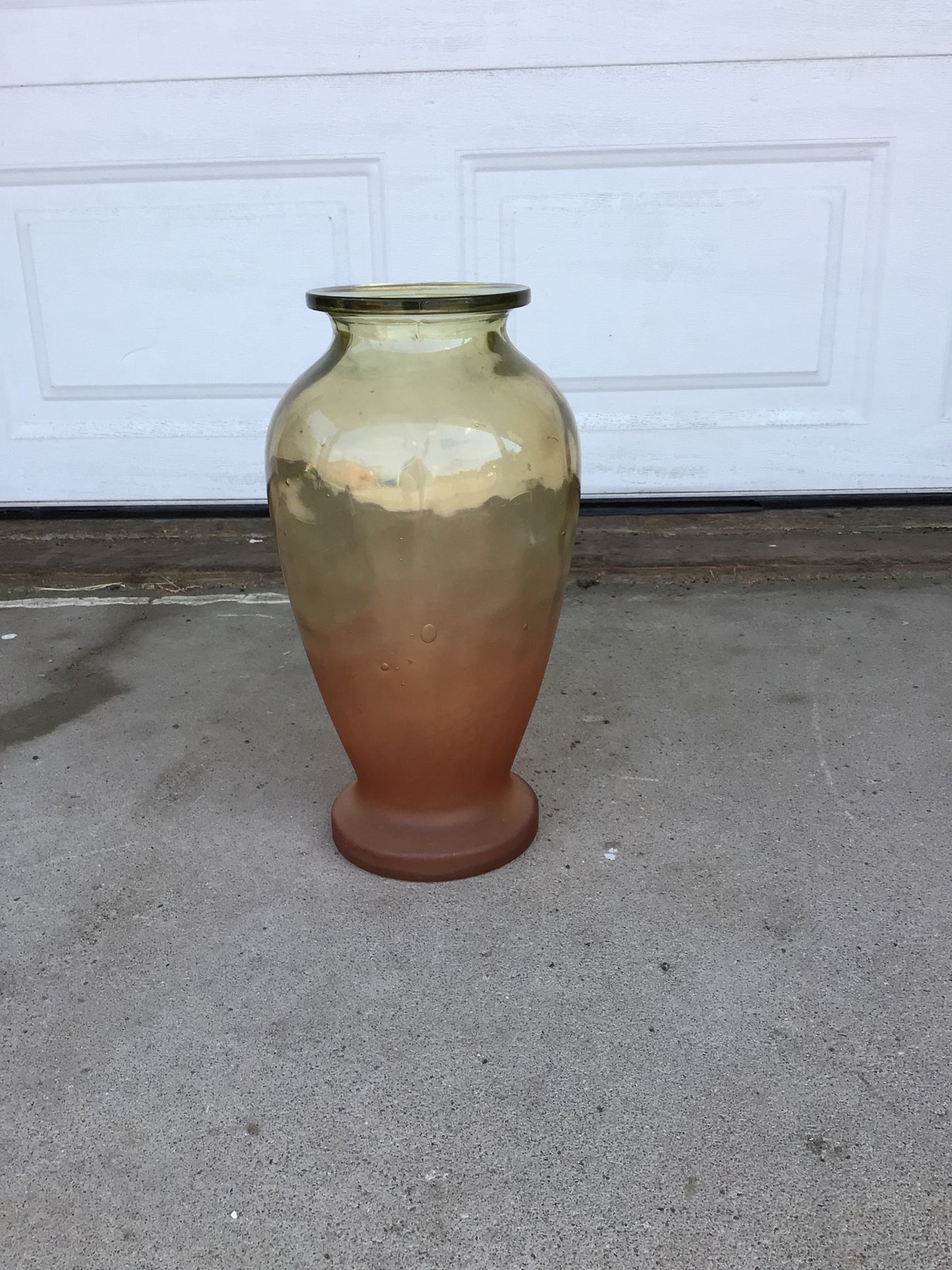 Spanish Made Large Iridescent Glass Vase