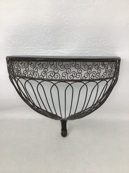 Black Half Moon Floating Shelf