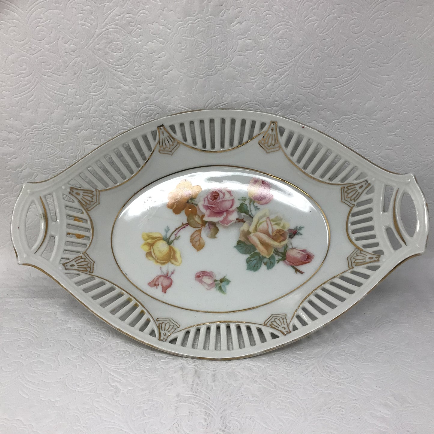 Germany Pierced Porcelain Decorative Dish