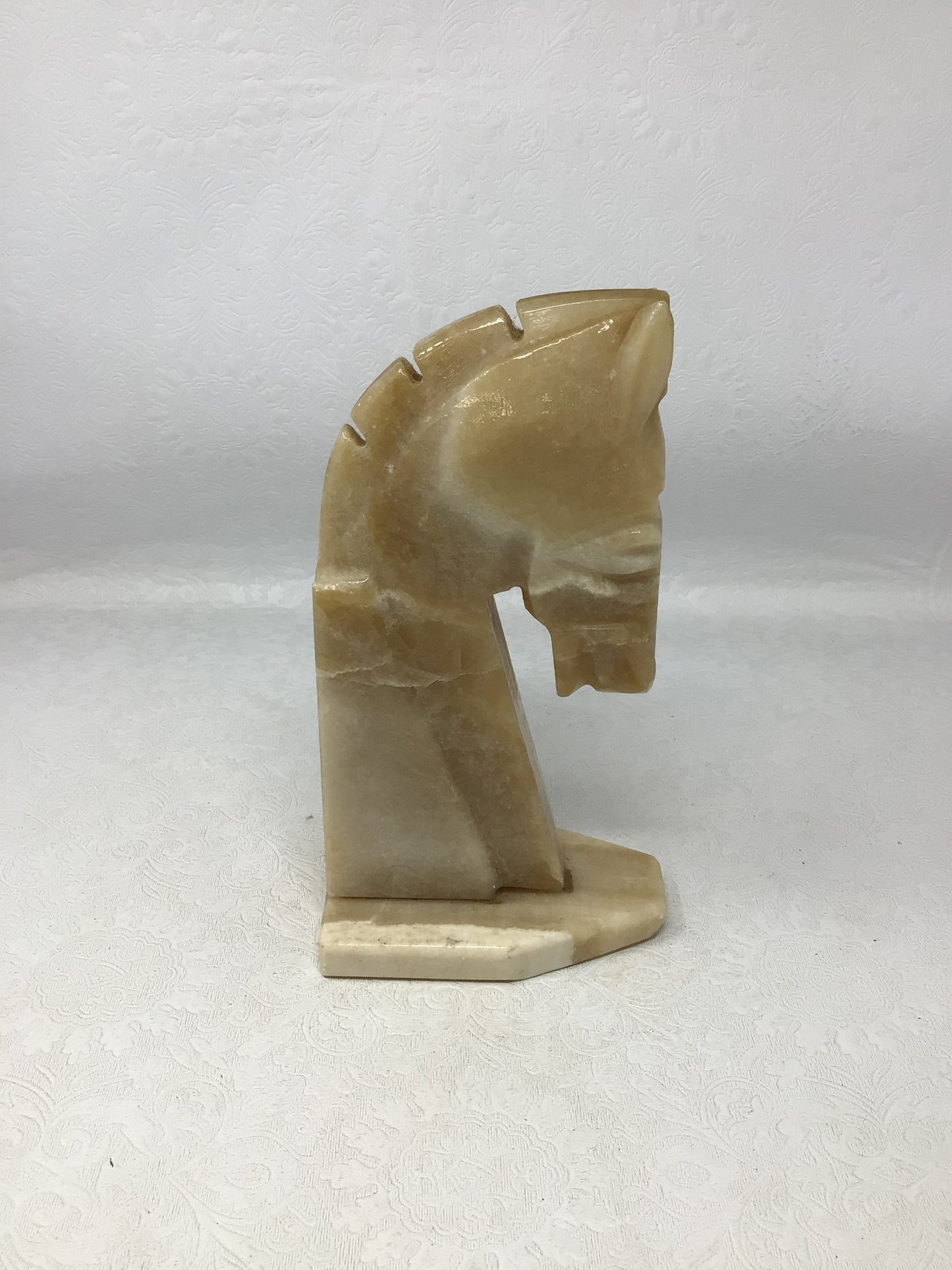 Vintage Onyx Horse Head Bookend