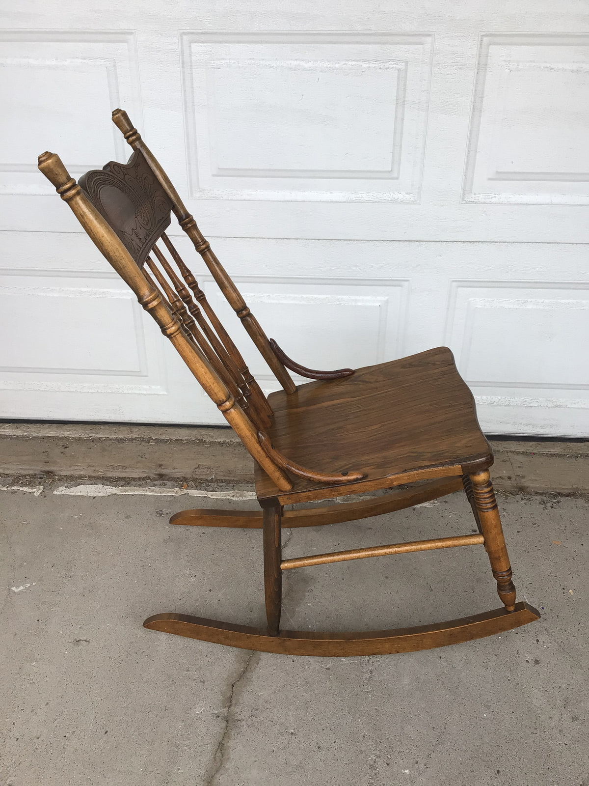 Vintage Press-back Rocking Chair