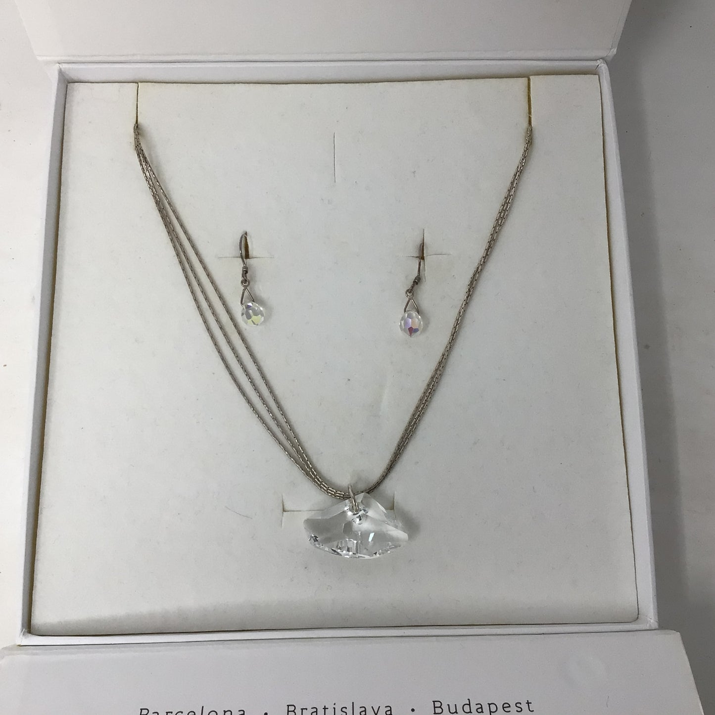 Magnolia Silver Necklace & Earring Set
