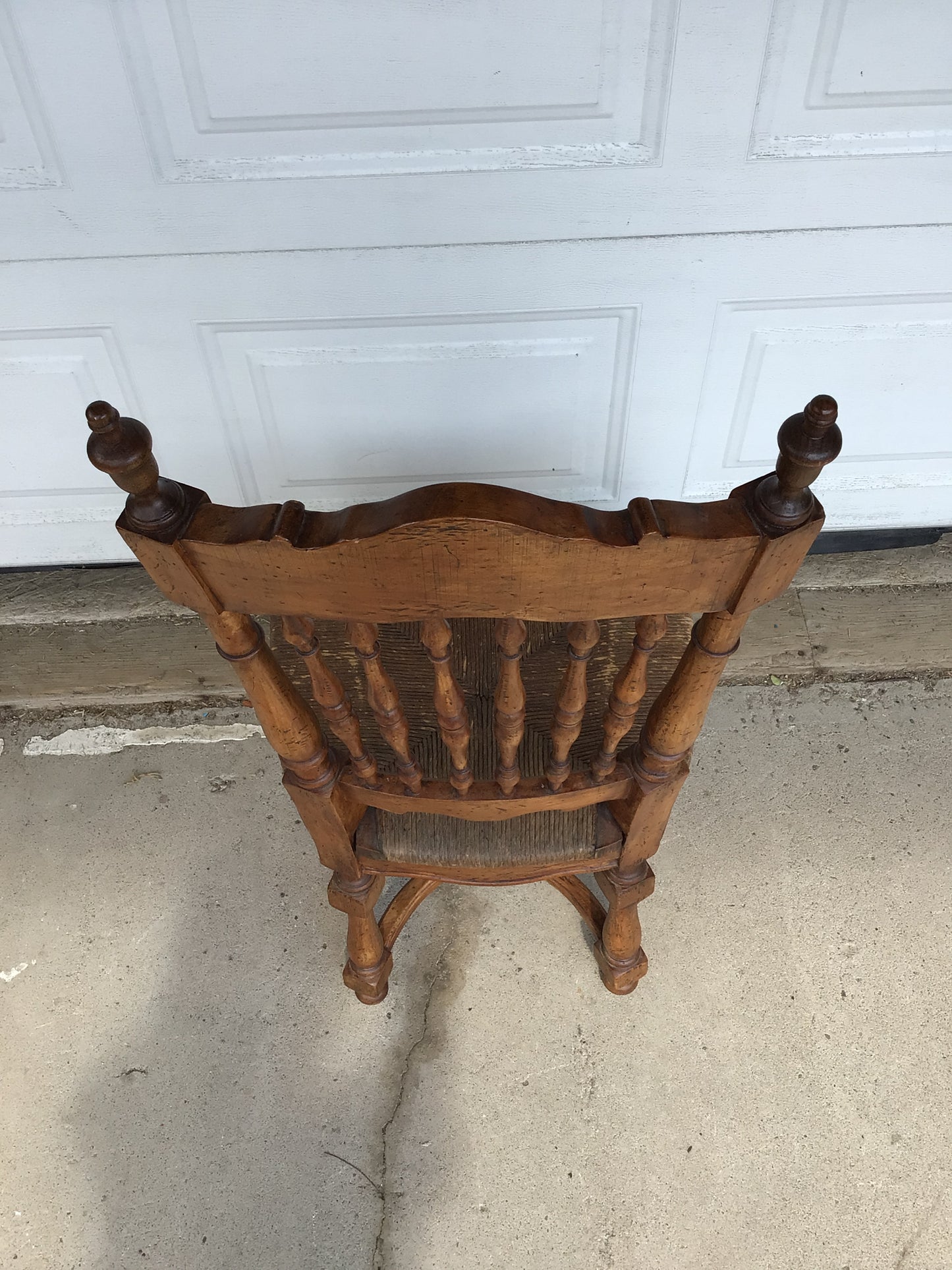 Antique Victorian-Style Pressed Back Wooden Dining Chair