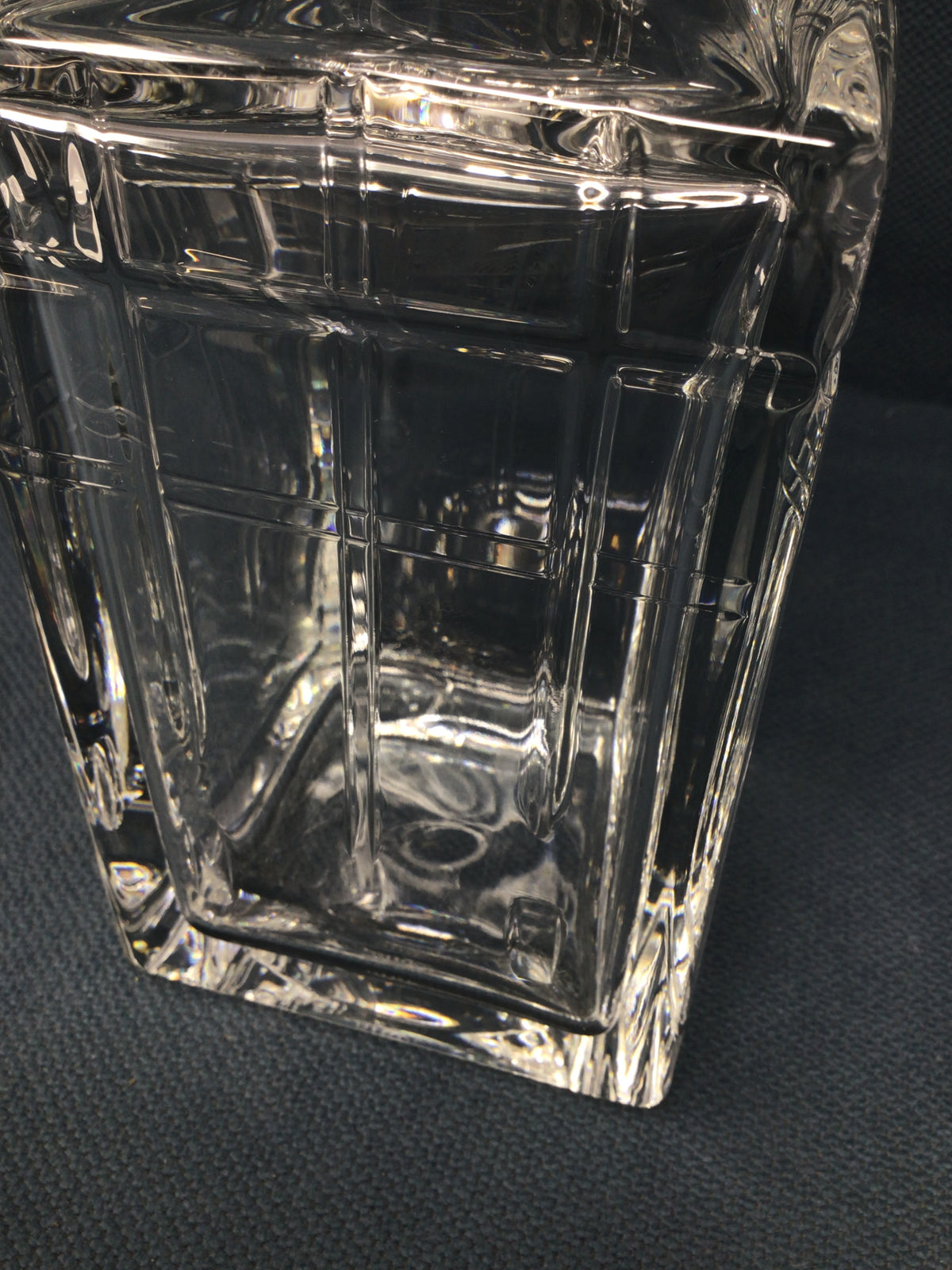 Rectangle Cut Crystal Decanter