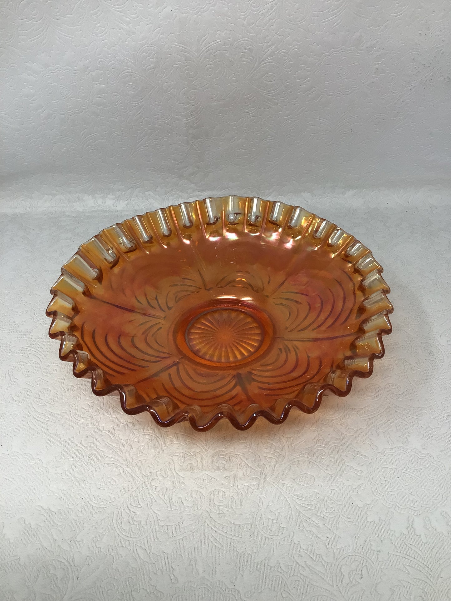 Antique Fenton Marigold Carnival Glass Bowl