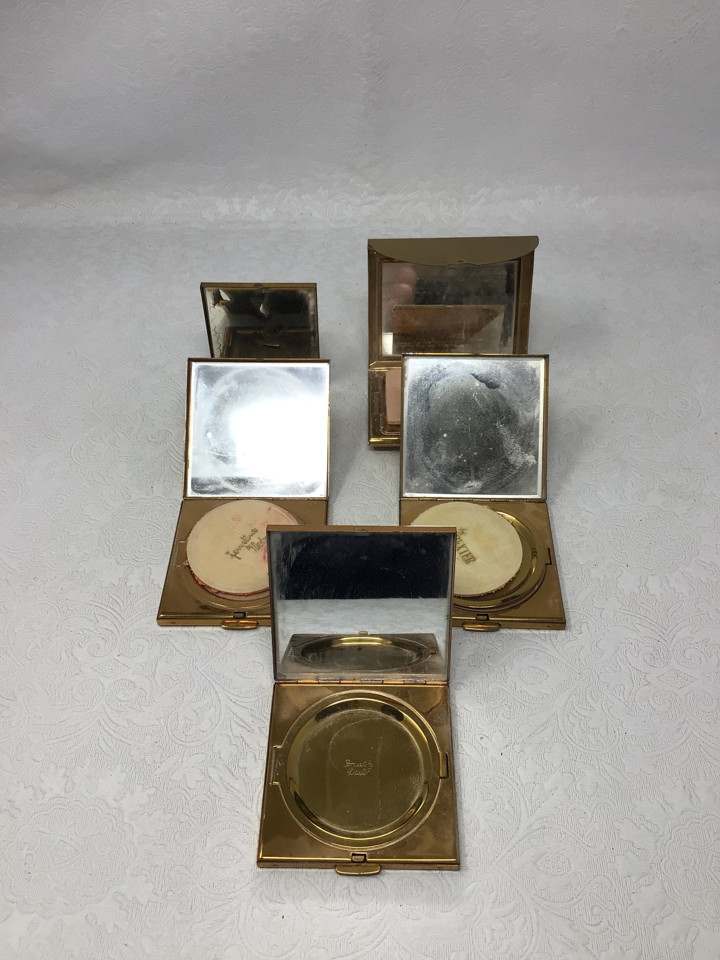 Vintage Compact Mirrors, Set of 5