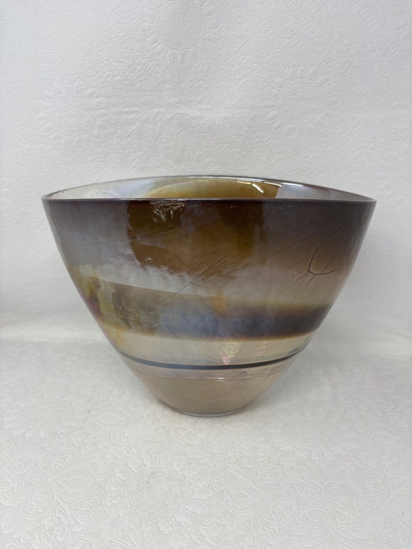 Iridescent Carnival Glass Bowl