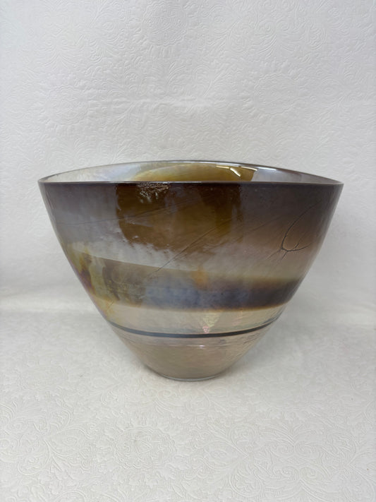 Iridescent Carnival Glass Bowl