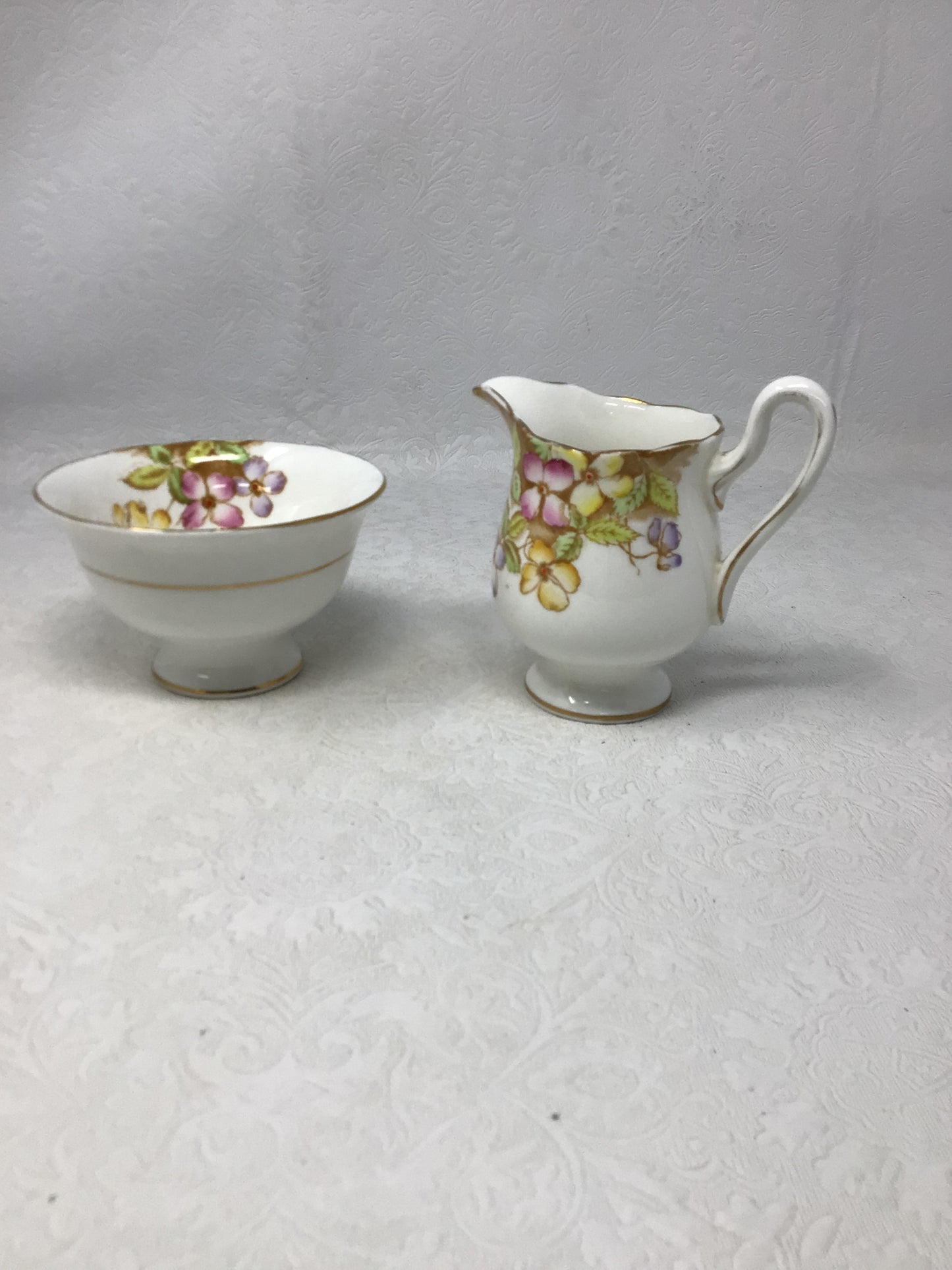 Royal Albert “Clematis” Cream & Sugar