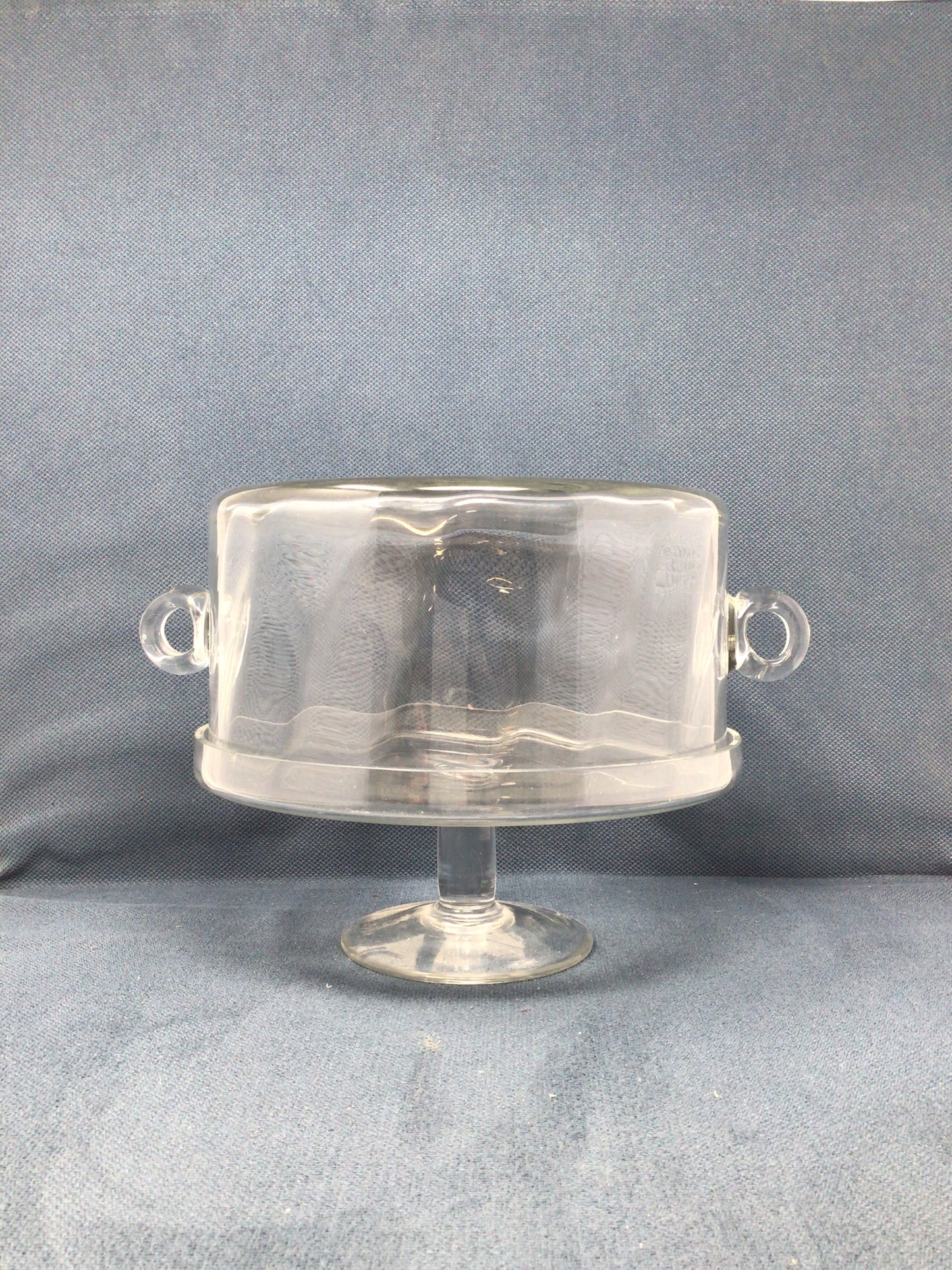 Clear Glass Lidded Pedestal Cake Stand