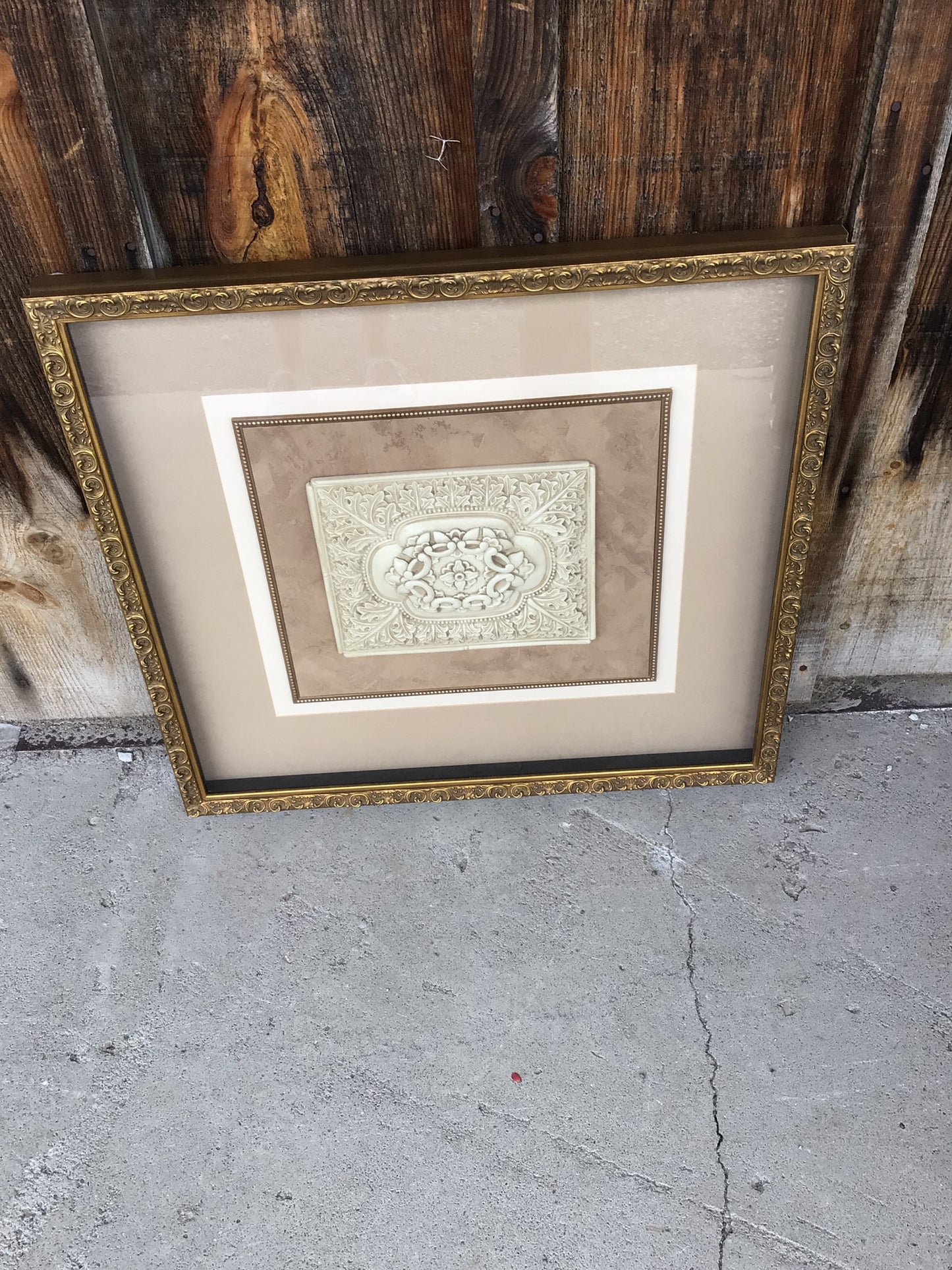 Vintage Imperial Motif 2 Shadowbox Wall Art Piece