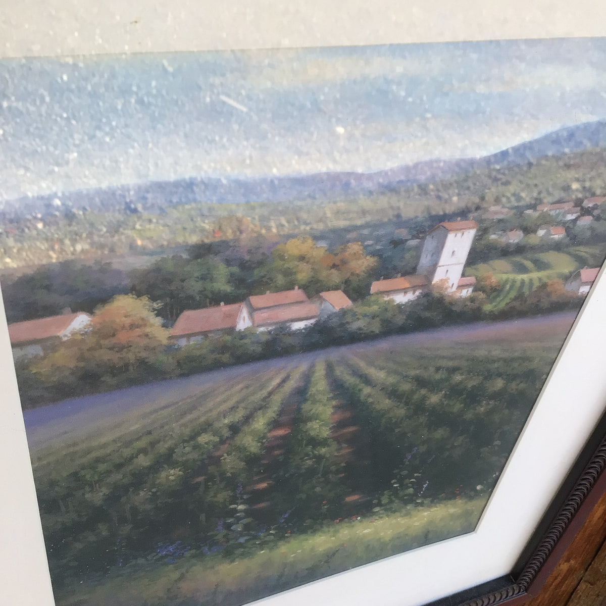 Framed Print of “The Italian Vineyards “.