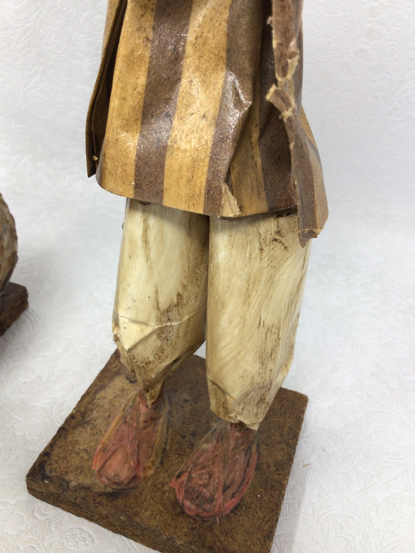 Two Mexican Paper Maché Folk Art Figurines