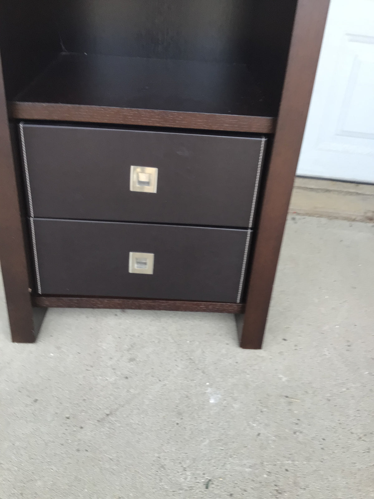 Tall Dark Wood Shelf