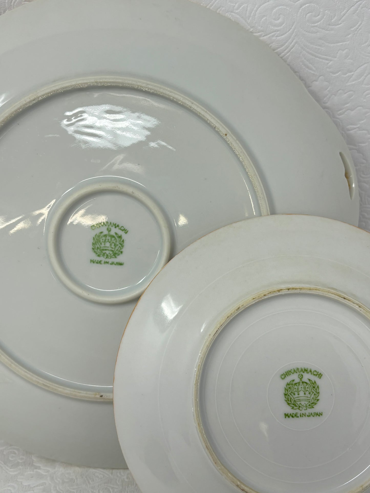 Chikaramachi Lusterware Handled Cake Plate With 3 Serving Plates