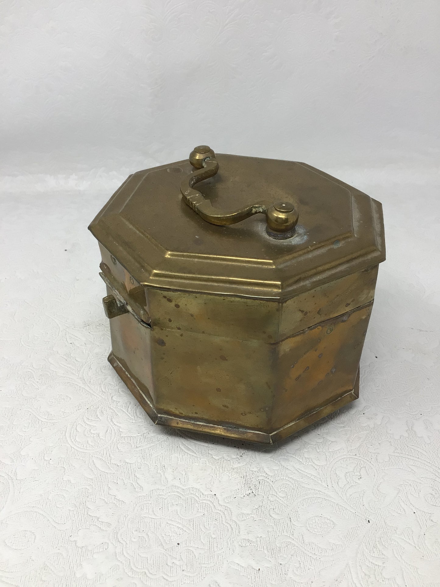 Antique Octagonal Brass Box