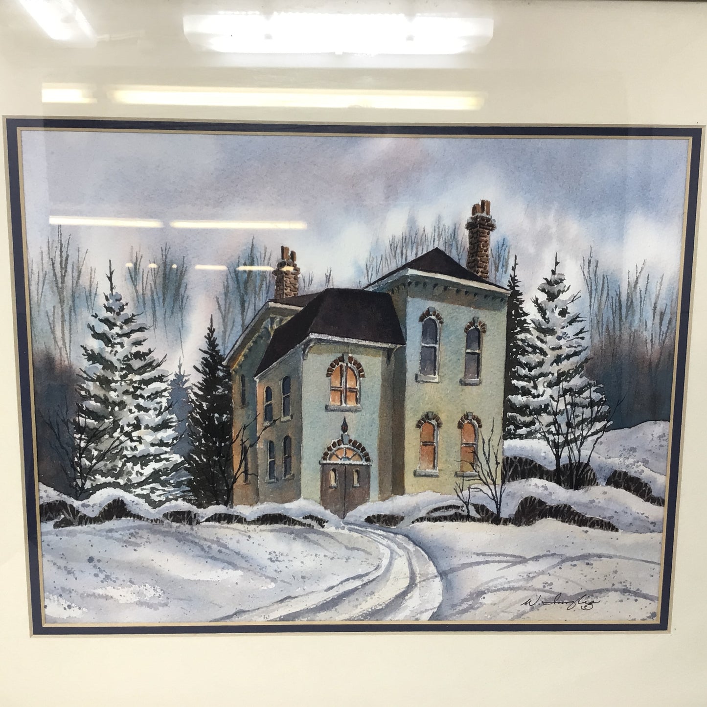 “Winter Light” Watercolour Painting By Bill Inglis In Frame