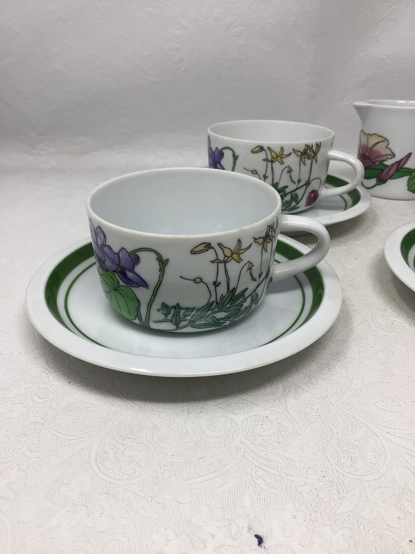 Vintage 1970s IKEA Midsommar Cup and Saucer Set