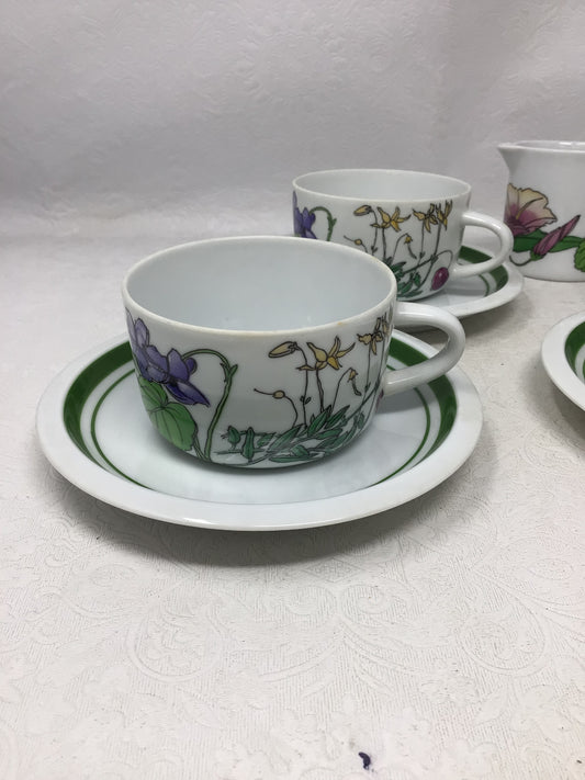 Vintage 1970s IKEA Midsommar Cup and Saucer Set