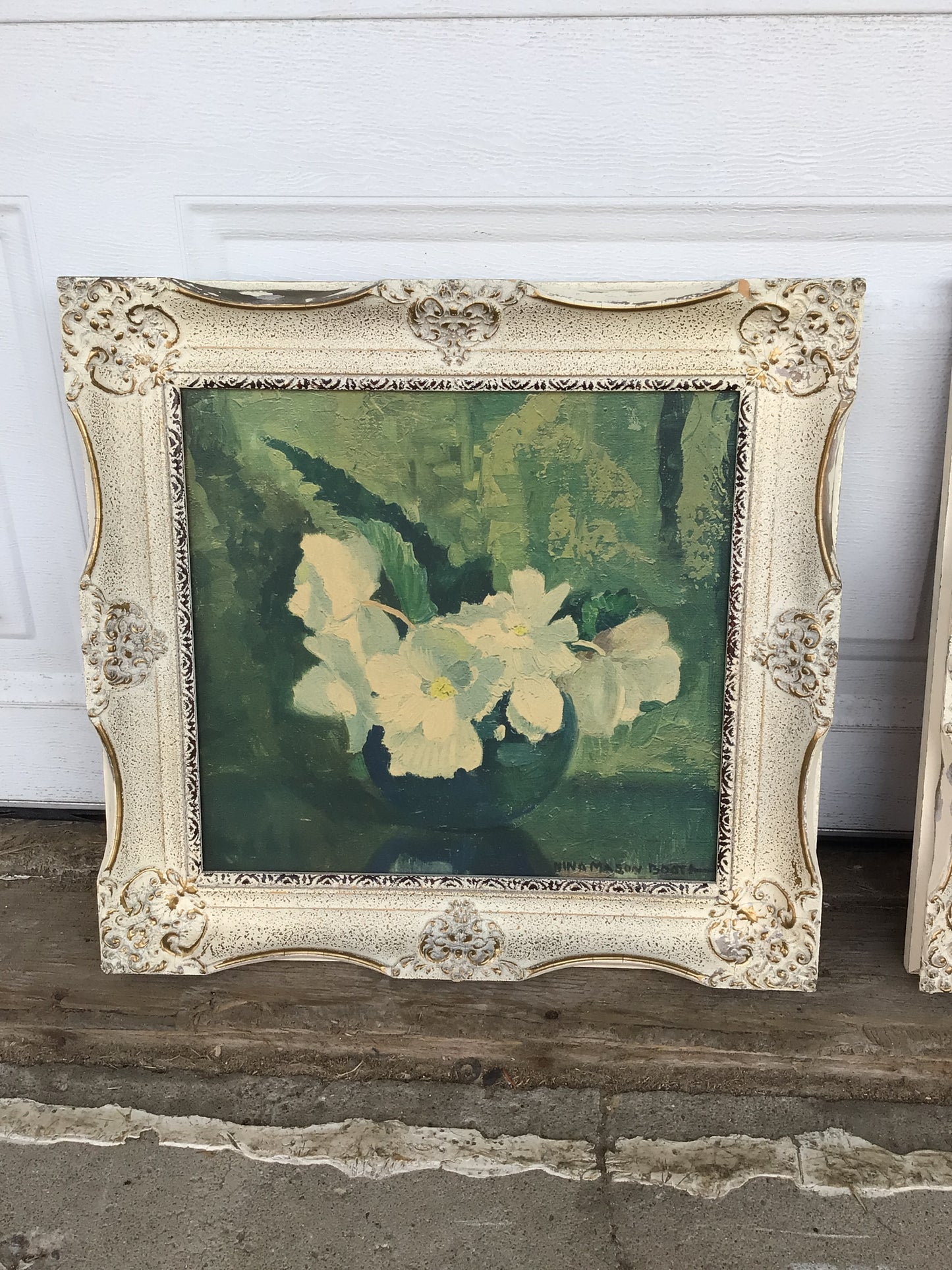 Set of 2 Nina Mason Booth Flower Oil Paintings